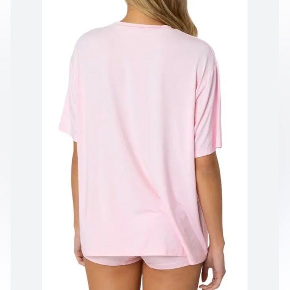 -Edikted Overzized Boyfriend Pink Tee Shirt-Small Bust 32.5-34 As Is - Picture 4 of 14